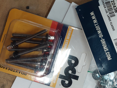 Lugs and mounts for DIY Amber Toms like Ludwig Vistalite