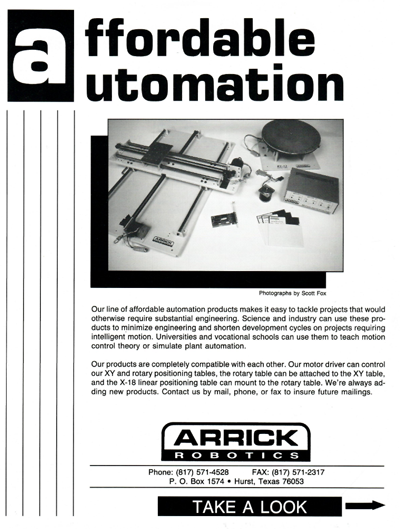 Arrick Robotics catalog #1